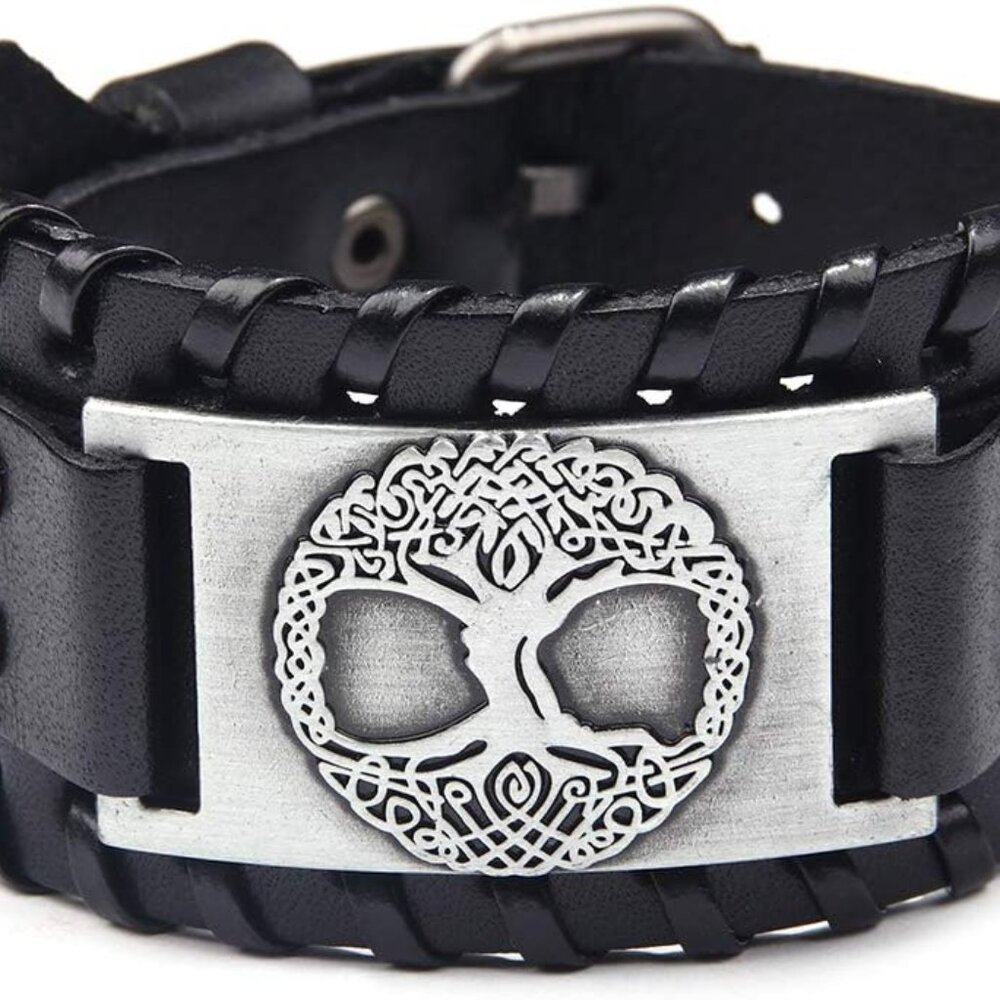 Viking Bracelet Tree of Life - Nordic Bracelet with Yggdrasil Amulet - Pagan Jew - Picture 1 of 6